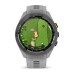 Умные часы Garmin Approach S70 (42 мм) с черным керамическим безелем и серым ремешком