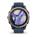 Умные часы Garmin Quatix 7 Pro Amoled Sapphire титановый с темно синим силиконовым ремешком