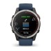 Умные часы Garmin Quatix 7 Pro Amoled Sapphire титановый с темно синим силиконовым ремешком
