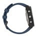 Умные часы Garmin Quatix 7 Pro Amoled Sapphire титановый с темно синим силиконовым ремешком