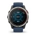 Умные часы Garmin Quatix 7 Pro Amoled Sapphire титановый с темно синим силиконовым ремешком