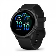 Умные часы Garmin Vivoactive 6 темно-серые с черным ремешком