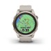 Умные часы Garmin Fenix 7S Pro Sapphire Solar 42 мм, золотистый корпус со светло-песочным ремешком