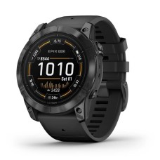 Умные часы Garmin Epix Pro (Gen 2) Standard Edition 51 mm Slate Grey, титановый угольно-серый, DLC, черный силиконовый ремешок