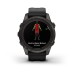 Умные часы Garmin Fenix 7S Pro Sapphire Solar Edition Carbon Gray с черным ремешком